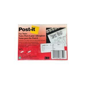 NEW 3M Post-it Fax Cover Notes 7671 ~ 12 pads 50 sheets/pad ~ 4" x 1 15/16"